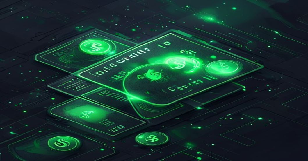 Canva Pro prize reward with glowing coins and tickets on dark slate background