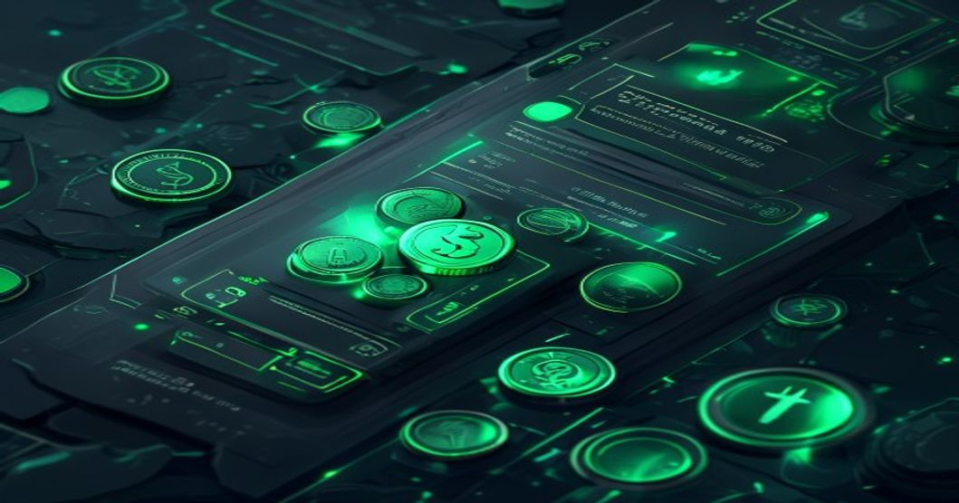 ChatGPT Plus prize reward with glowing coins and tickets on dark slate background