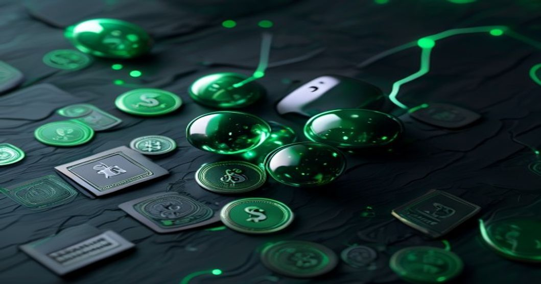 AirPods Pro 4 prize reward with glowing coins and tickets on dark slate background